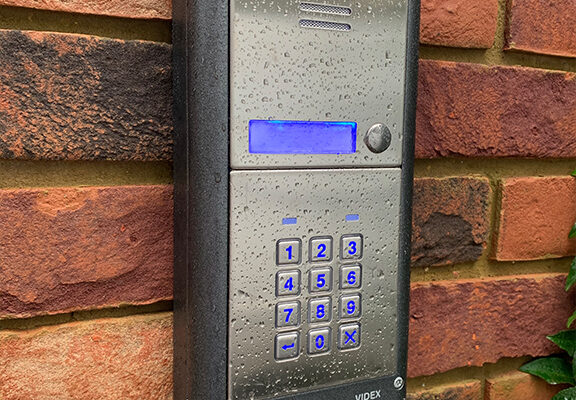 Silver access control with keypad